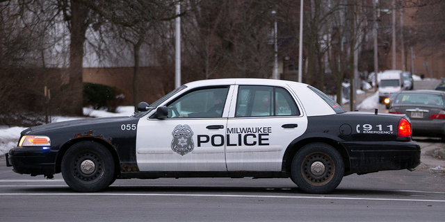 Milwaukee police car at a crime scene.