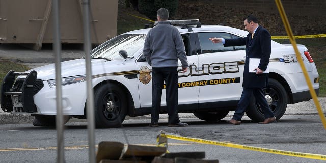 Montgomery County police investigative crime scene.