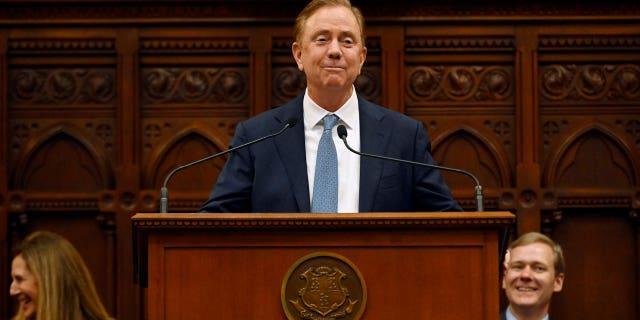 Democratic Connecticut Gov. Ned Lamont's waxed optimistic as he unveiled a budget proposal giving his state its first income tax cut since 1996.