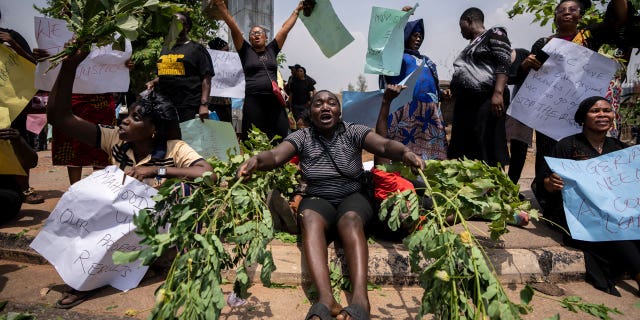 Nigerians protest the early results of the nation's high-stakes election, which competing political parties believe is rigged in favor of incumbents.