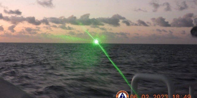 A China coast guard vessel's use of a military-grade laser light temporarily blinded some crew members aboard the Philippine coast guard vessel.