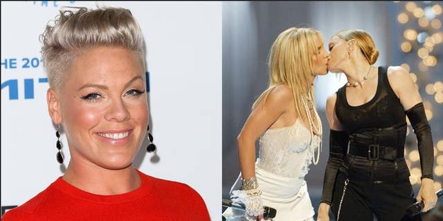 Pink revealed that she and a "bunch" of women were invited by Madonna to join her 2003 onstage kissing stunt at the MTV Video Music Awards. 