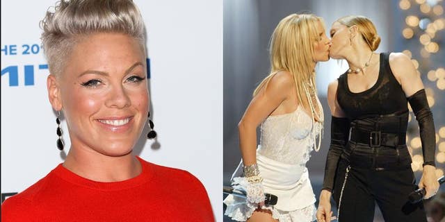 Pink revealed that she and a "bunch" of women were invited by Madonna to join her 2003 onstage kissing stunt at the MTV Video Music Awards.