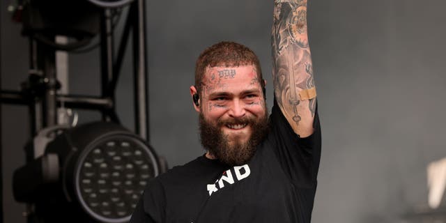 Post Malone is known for his many tattoos.
