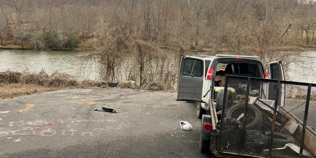Site of where officials in Tennessee cleaned up dumped raccoon carcasses and trash.