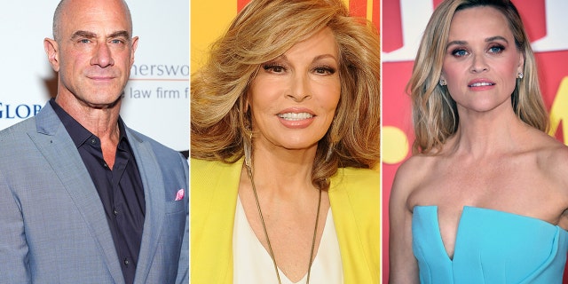 Chris Meloni and Reese Witherspoon lead Hollywood stars remembering Raquel Welch, center. She died at 82.