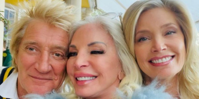 Rod Stewart with daughter Ruby and ex Kelly Emberg.