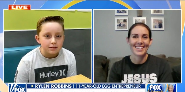 "I reached out and said, ‘I will take as many as you can give me,’" said Courtney Johnson about Rylen Robbins' eggs on "Fox and Friends."