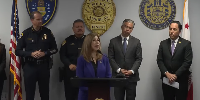 Summer Stephan, district attorney for the county of San Diego, speaking at press conference.