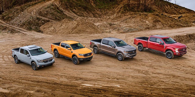 The 2023 Ford Maverick Tremor (left) is the latest in Ford's line of Tremor off-road pickups.