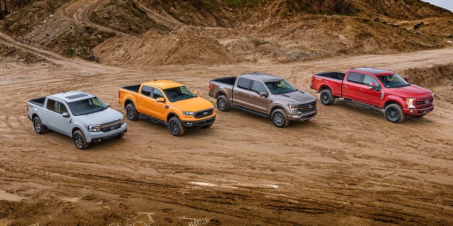 The 2023 Ford Maverick Tremor (left) is the latest in Ford's line of Tremor off-road pickups.