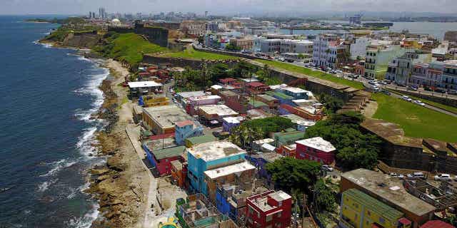 An aerial view of the seaside neighborhood of La Perla, in San Juan, Puerto Rico, about 20 miles from where Patricia Kopta was found.