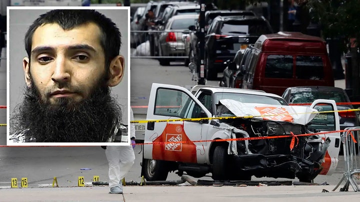 Video shows moment before NYC truck attack driver Sayfullo Saipov is shot by police
