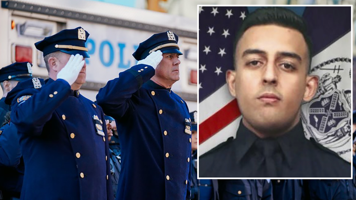 Video captures procession with the body of NYPD officer fatally shot in Brooklyn 