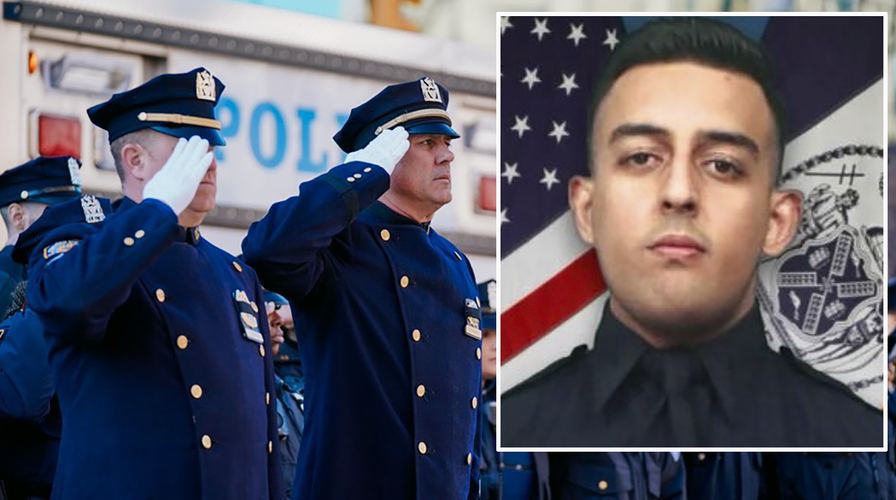 Video captures procession with the body of NYPD officer fatally shot in Brooklyn 