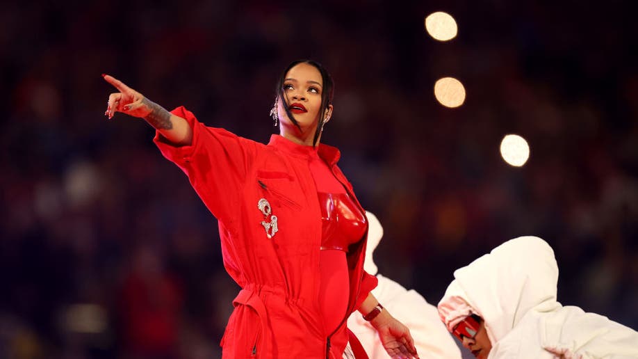 Rihanna at the Super Bowl halftime show