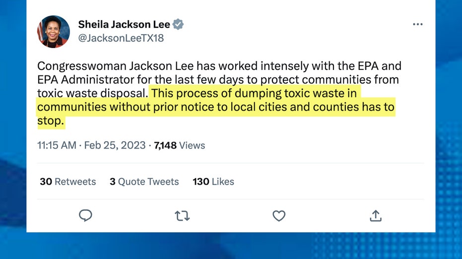 Congresswoman Shelia Jackson Lee tweet