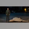 Volodymyr Zelenskyy stands next to a kamikaze drone.