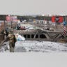 A destroyed bridge.