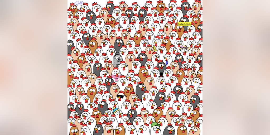 Brain teaser: Can you find 3 owls hidden in this colorful chicken flock? - Vimarsana News