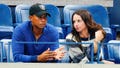 Tiger Woods and Erica Herman cheer on Rafael Nadal at 2019 US Open in New York City.