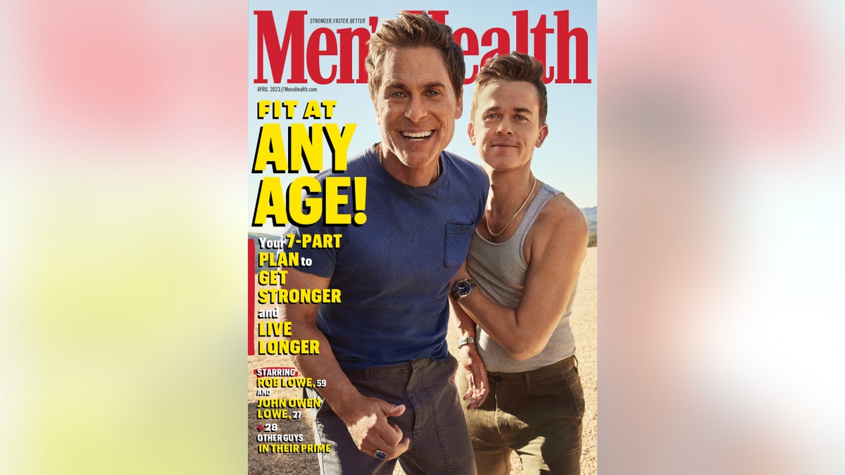 Rob Lowe and John Owen Lowe on the Men's Health Magazine cover