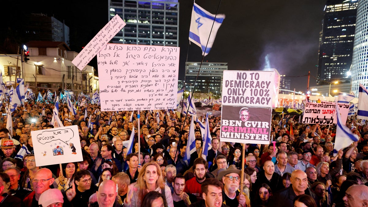 Judicial review protests in Tel Aviv, Israel