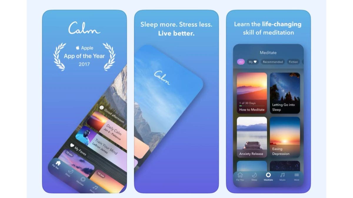 Calm sleeping app ad