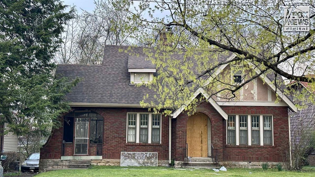 The house of alleged Covenant School shooter, Audrey Hale, is boarded up.