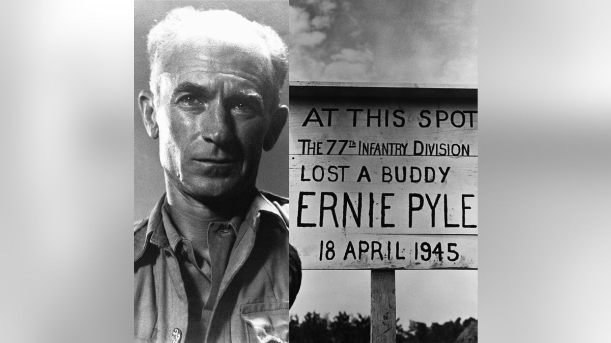 Pyle grave on Okinawa.