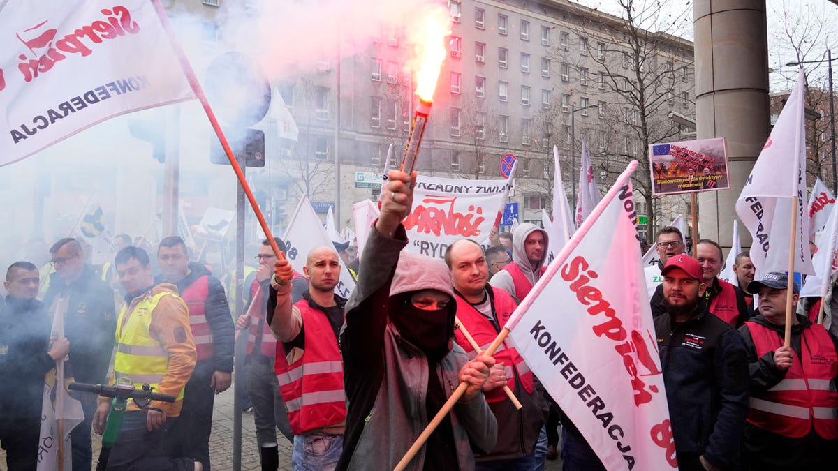 Poland EU Miners Protest