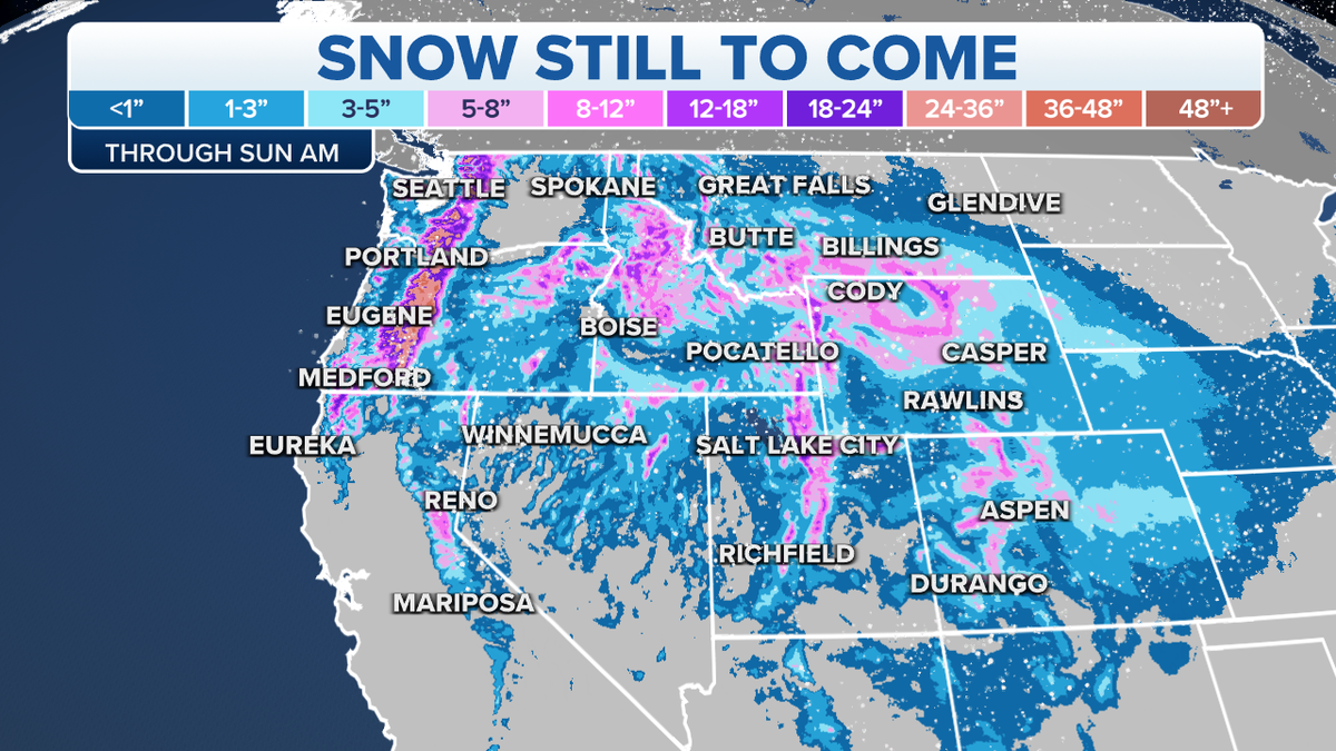 Snow still forecast in the West