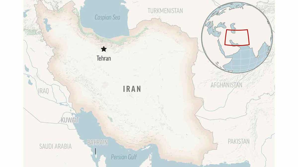 Locator map for iran