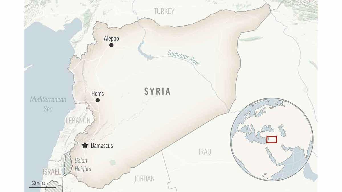 Syria locator map