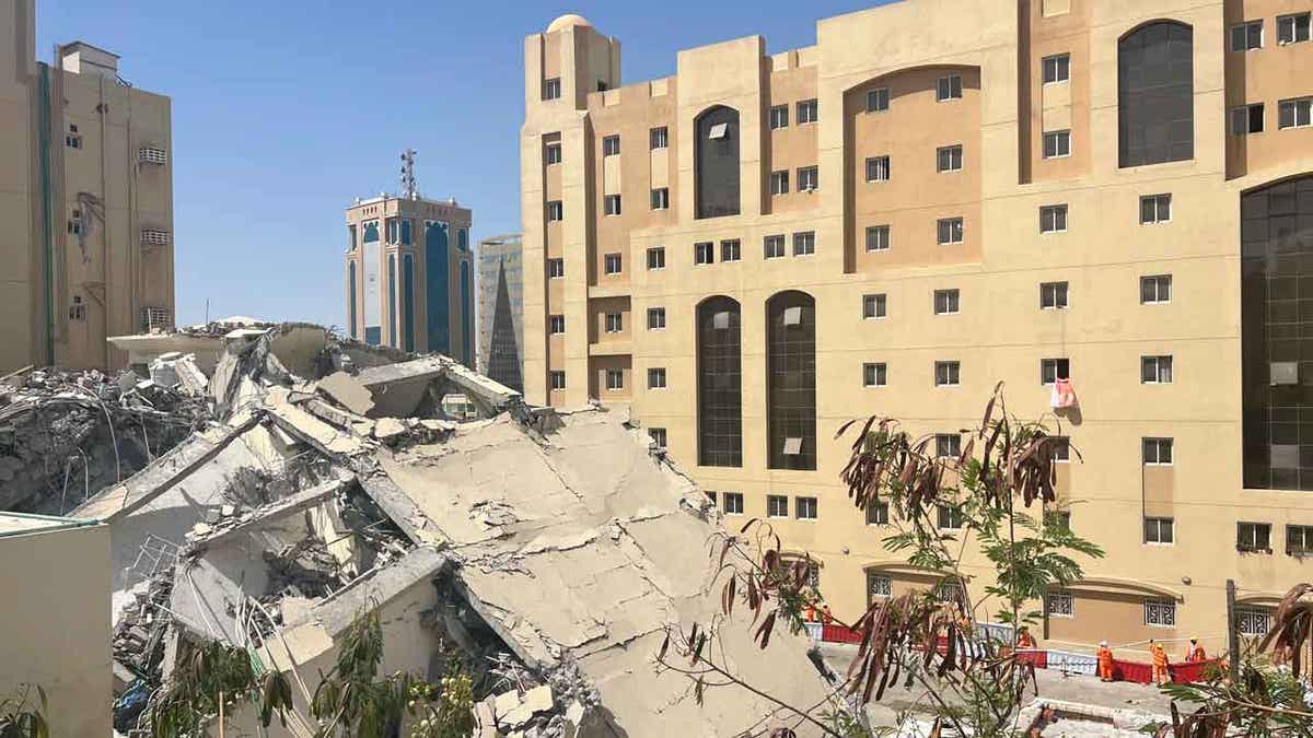 Qatar building collapse rubble