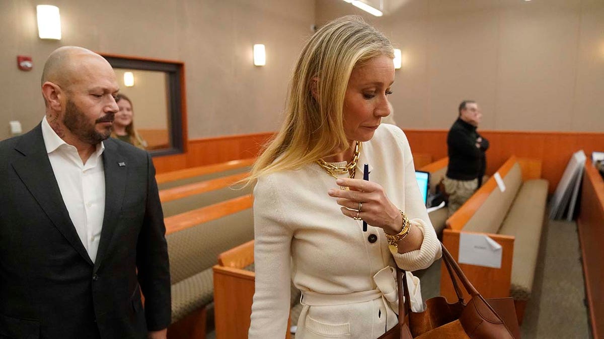 Gwyneth Paltrow enters the courtroom.