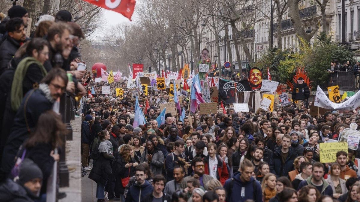 protesters paris