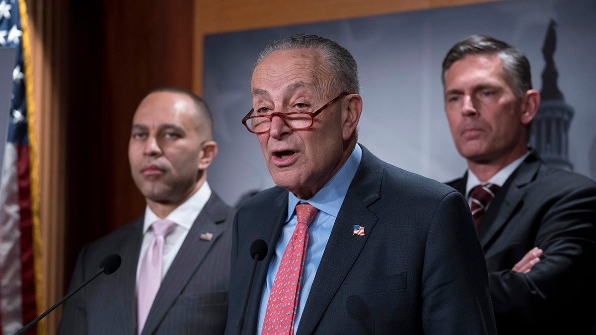 Schumer gives Capitol Hill press conference