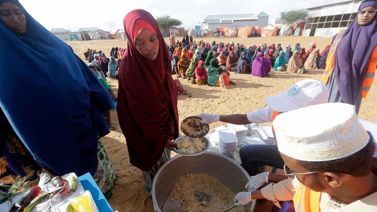 Somalian citizens during drought