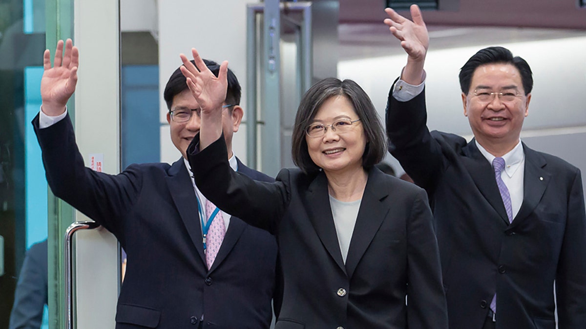 Taiwan president walking
