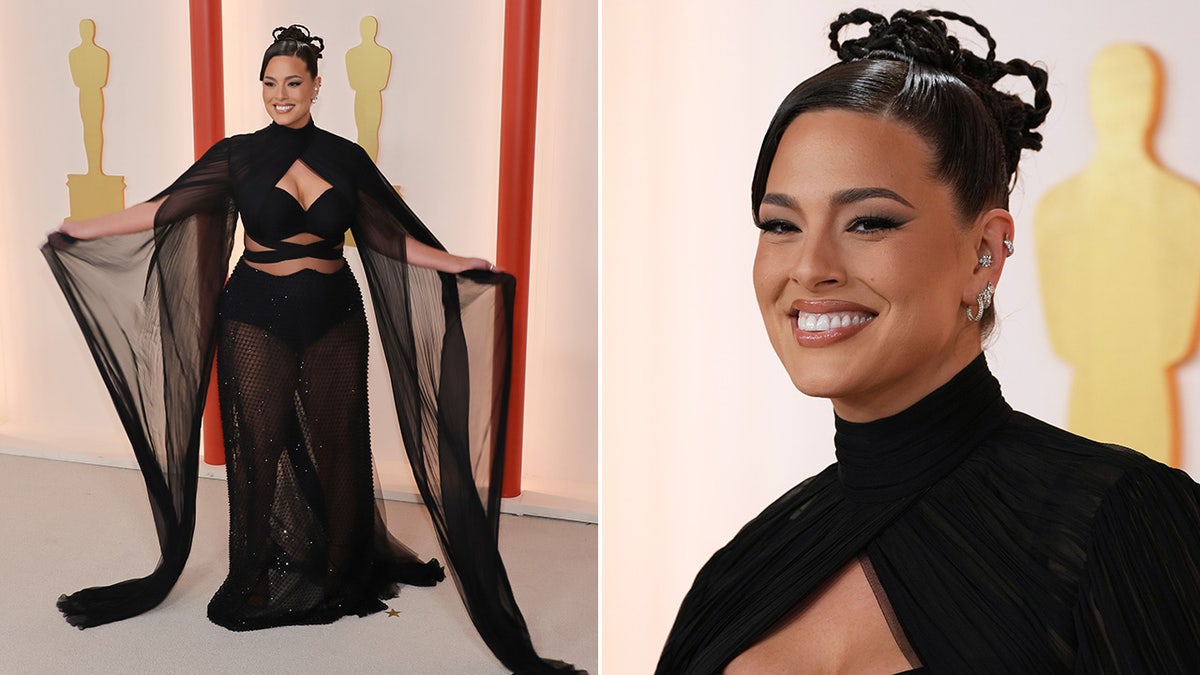 Ashley Graham at the 2023 Academy Awards wearing black