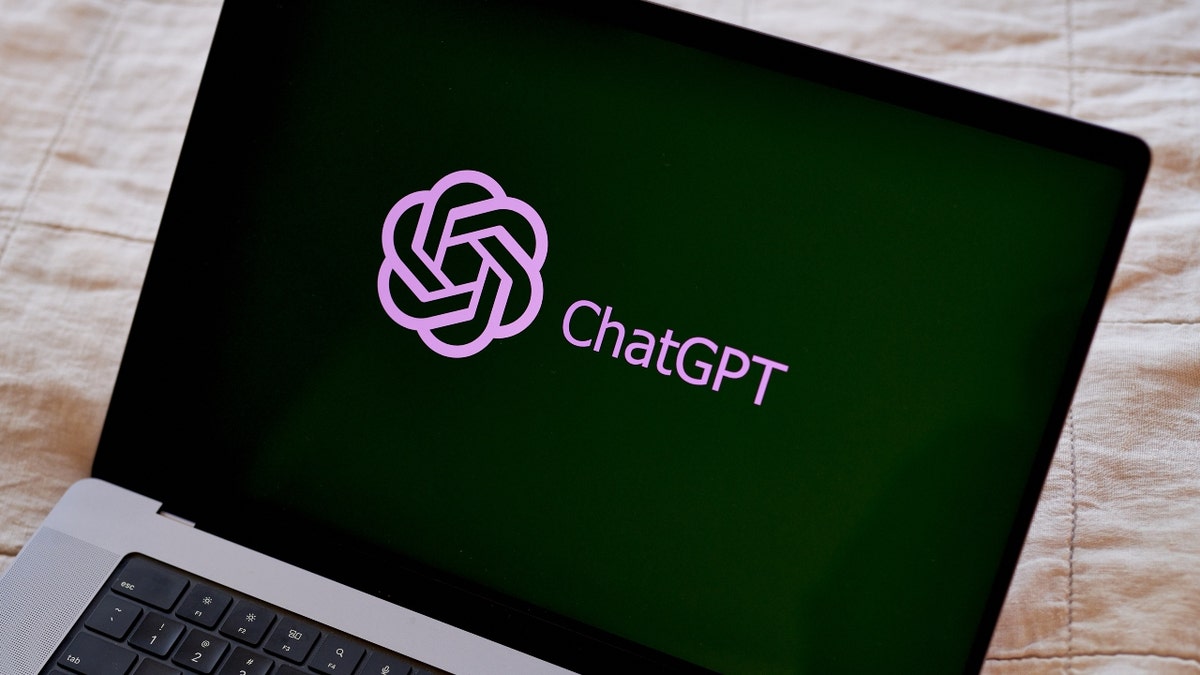 The ChatGPT logo on a laptop