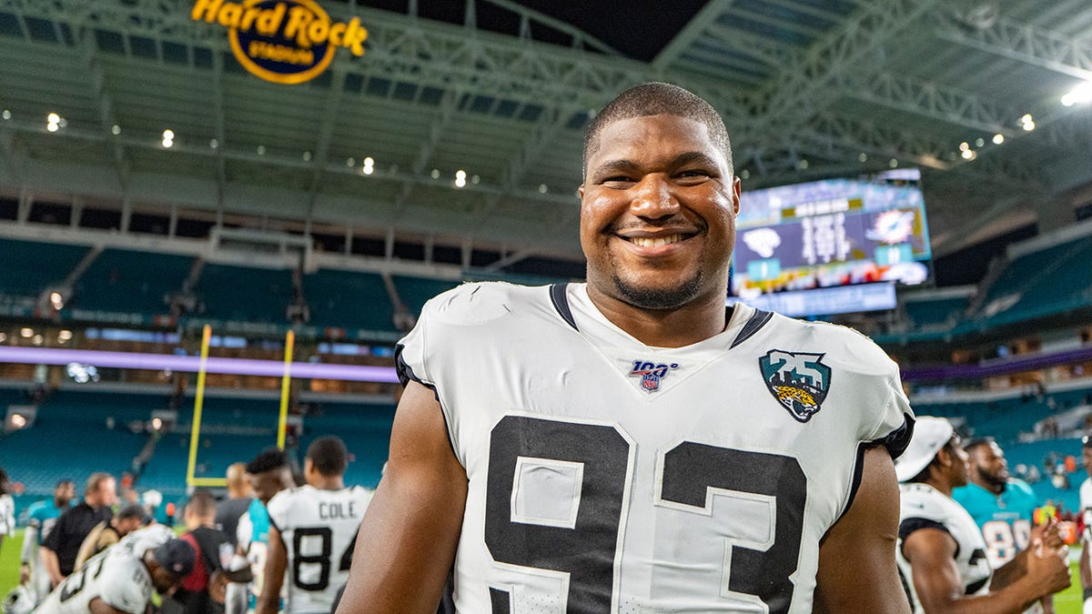 Calais Campbell looks on after a preseason game