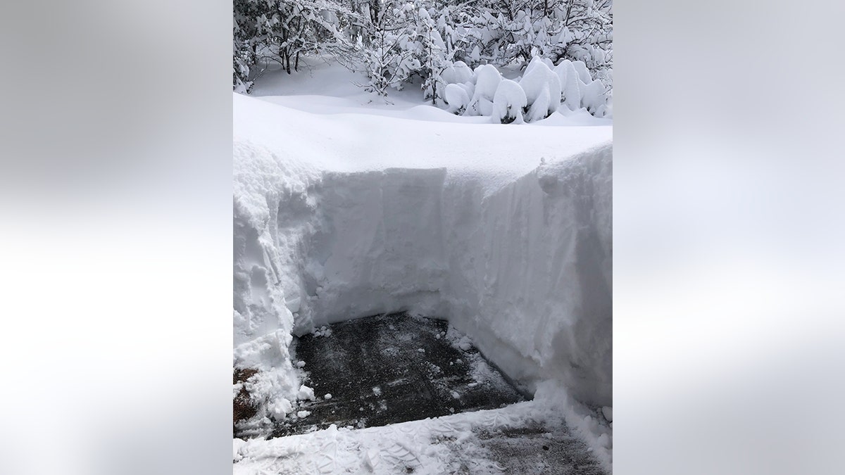 California snow is piled high after winter storm