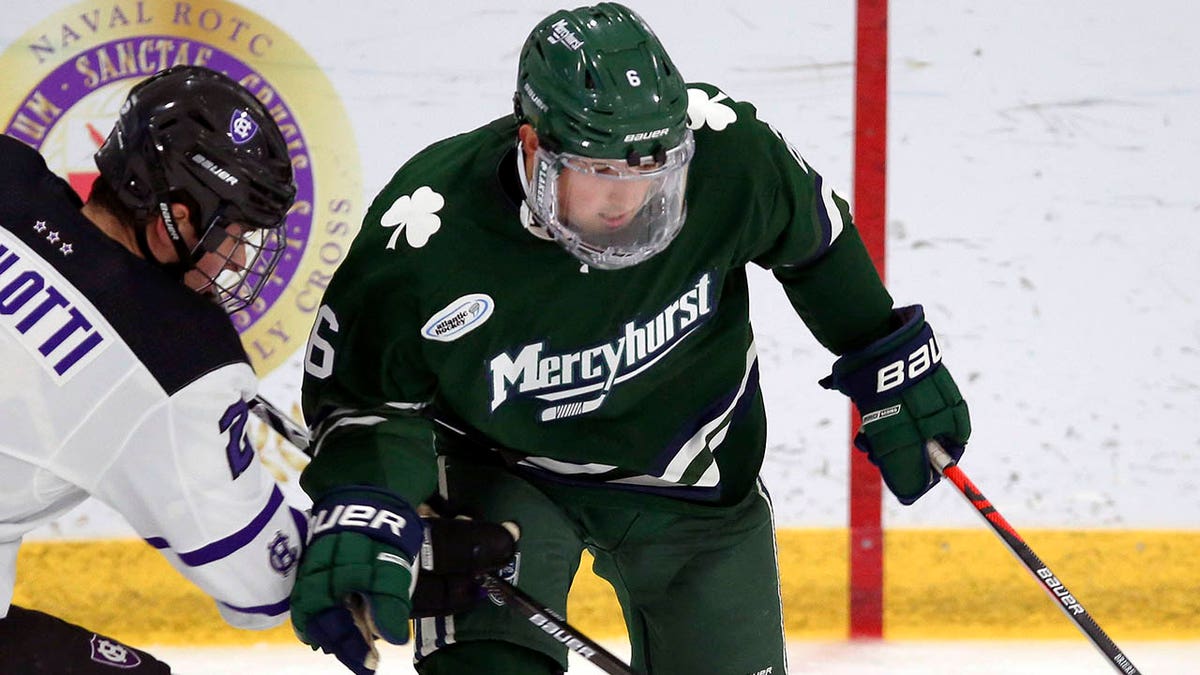 Carson Briere plays for Mercyhurst