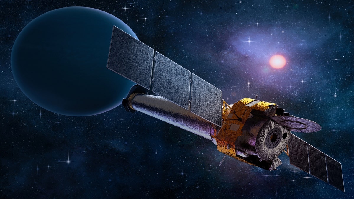 Artist rendering of the Chandra X-ray Observatory space telescope