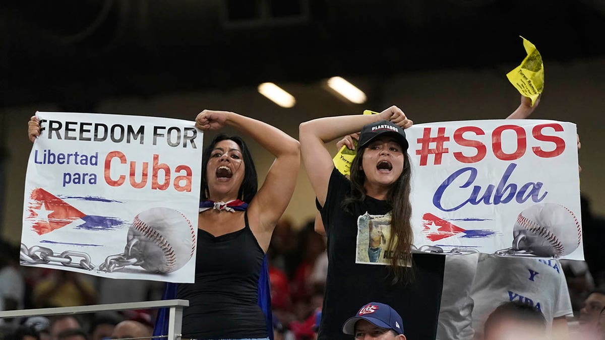 Protesters at the Marlins' ballpark