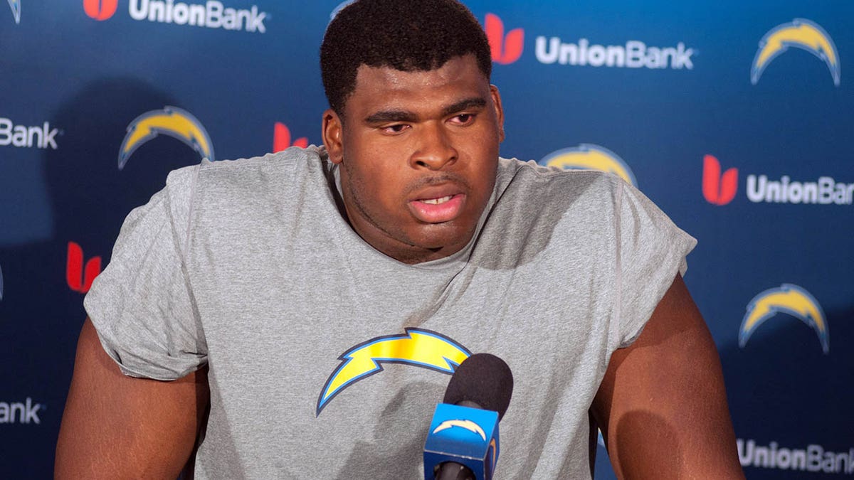 DJ Fluker with the Chargers