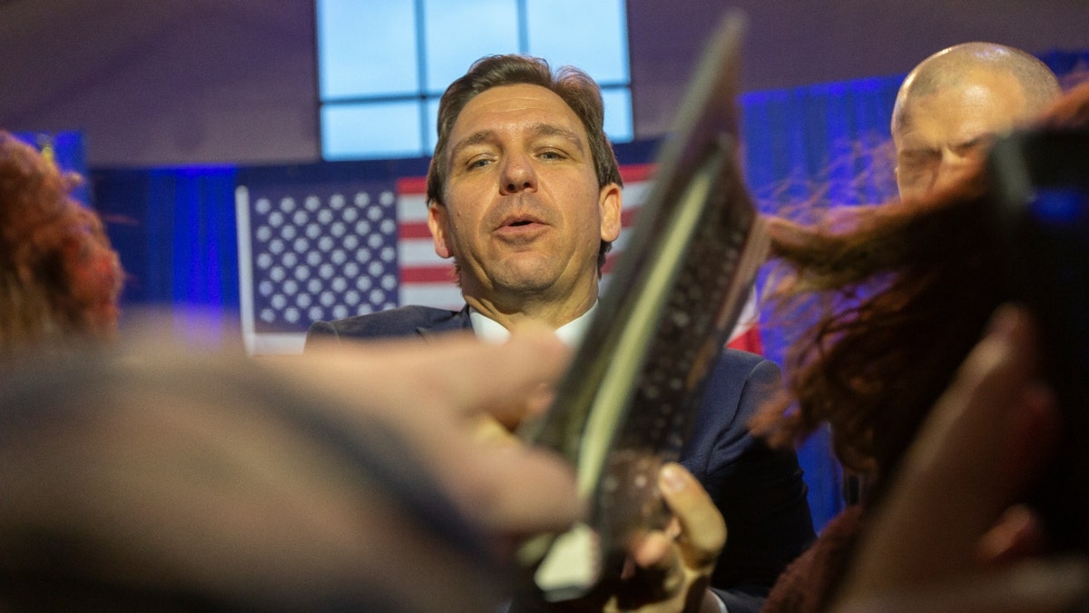 Gov. Ron DeSantis signs books in Iowa