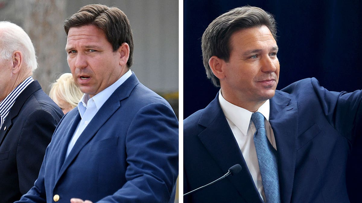 A before and after of Ron DeSantis.